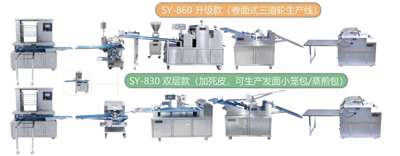 SY-830   /  SY-860  花包/圆包/馒头/馅饼成型生产线